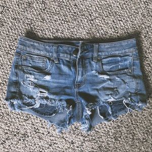 American Eagle distressed shortie shorts 2